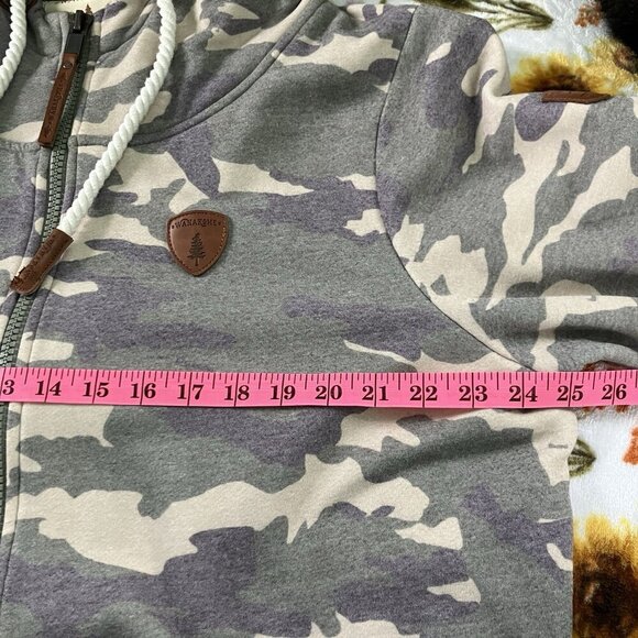 Wanakome Hoodie Camo Full Zip Mens XL Outdoor Made in Turkey - Picture 13 of 13